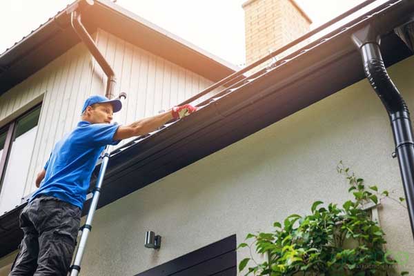 Contractor Cleaning Roof And Gutters Blog Post