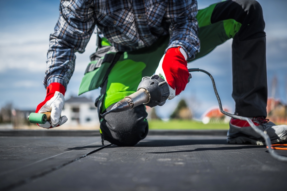 EPDM Roofing System being placed
